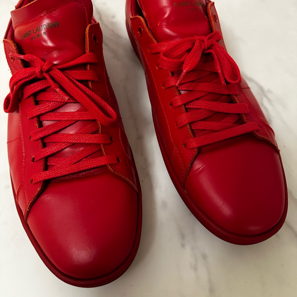 Saint Laurent Andy Leather Low Trainers